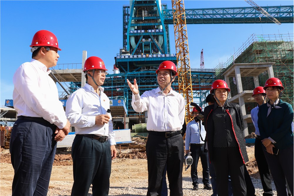 自治区政协副主席、党组副书记黄道伟调研柳钢KY开元·(中国)集团镍铁冶炼项目